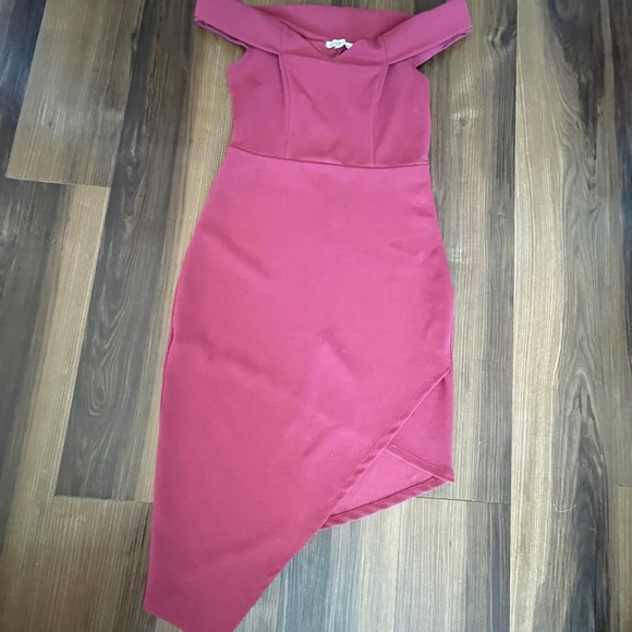 Off-Shoulder Pink Dress - Picture 1 of 4